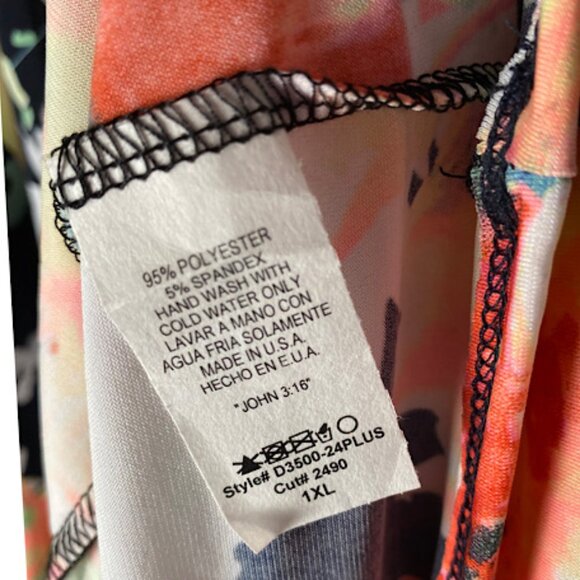 NEW  Black Multi Colour Printed Off shoulder Plus Size Long Maxi Dress Bohemian - Picture 8 of 8